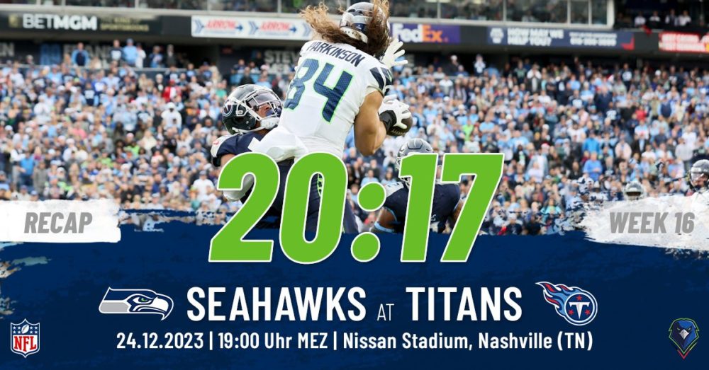 Regular Season 2023 Tennessee Titans Seattle Seahawks Week 16 Recap