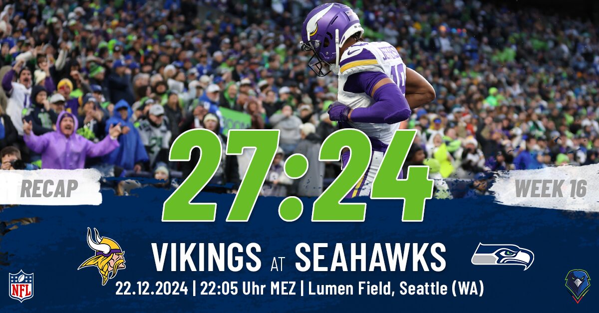 Regular Season 2024 Minnesota Vikings Seattle Seahawks Week 16 Recap