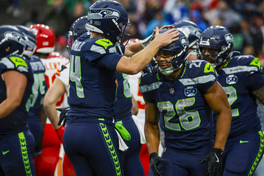Sam Darnold Zach Charbonnet Seattle Seahawks Kansas City Chiefs Preseason 2025 Seattle Seahawks Season Predictions
