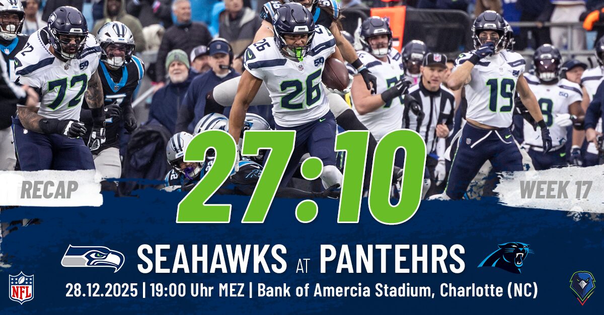 Regular Season 2025 Seattle Seahawks Carolina Panthers Week 17 Recap